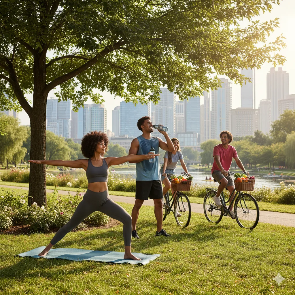 Oplopende pixelblokken als metafoor voor stappen